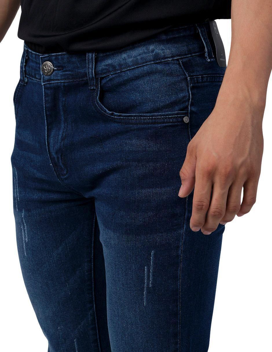 Jeans slim Moderno lavado obscuro para hombre