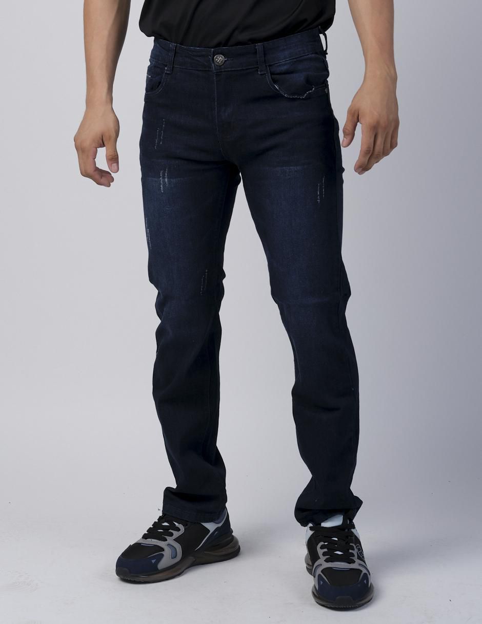 Jeans slim lavado obscuro para hombre 1