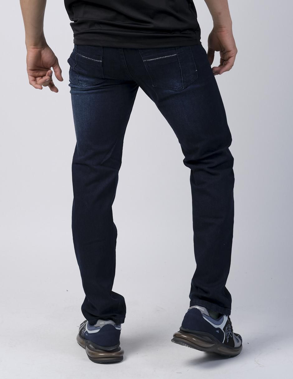 Jeans slim lavado obscuro para hombre 5