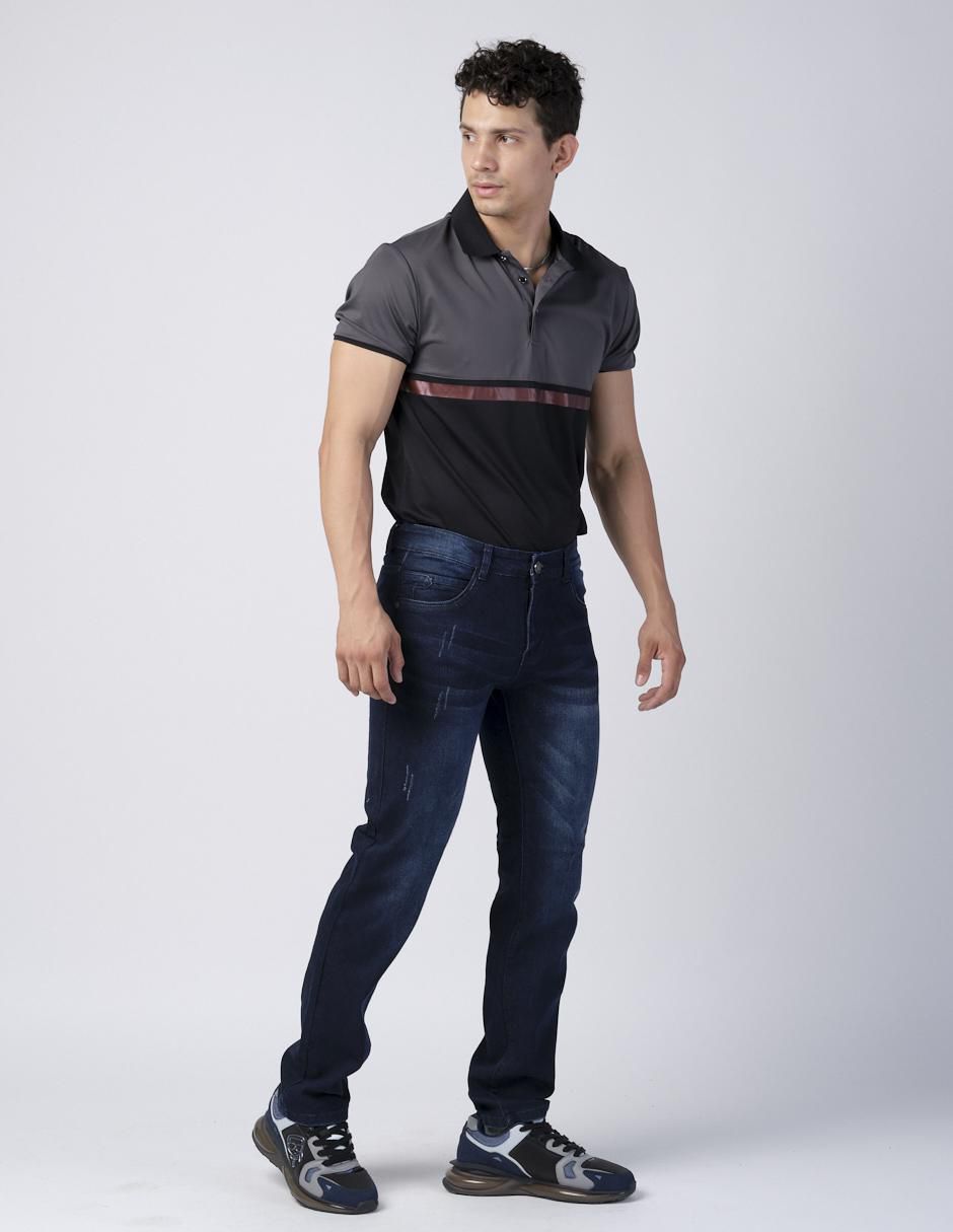 Jeans slim Moderno lavado obscuro para hombre