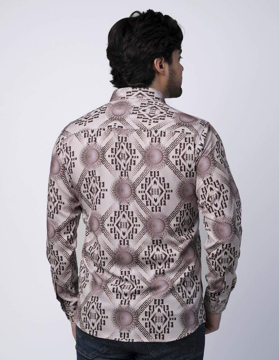 Camisa casual manga larga para hombre