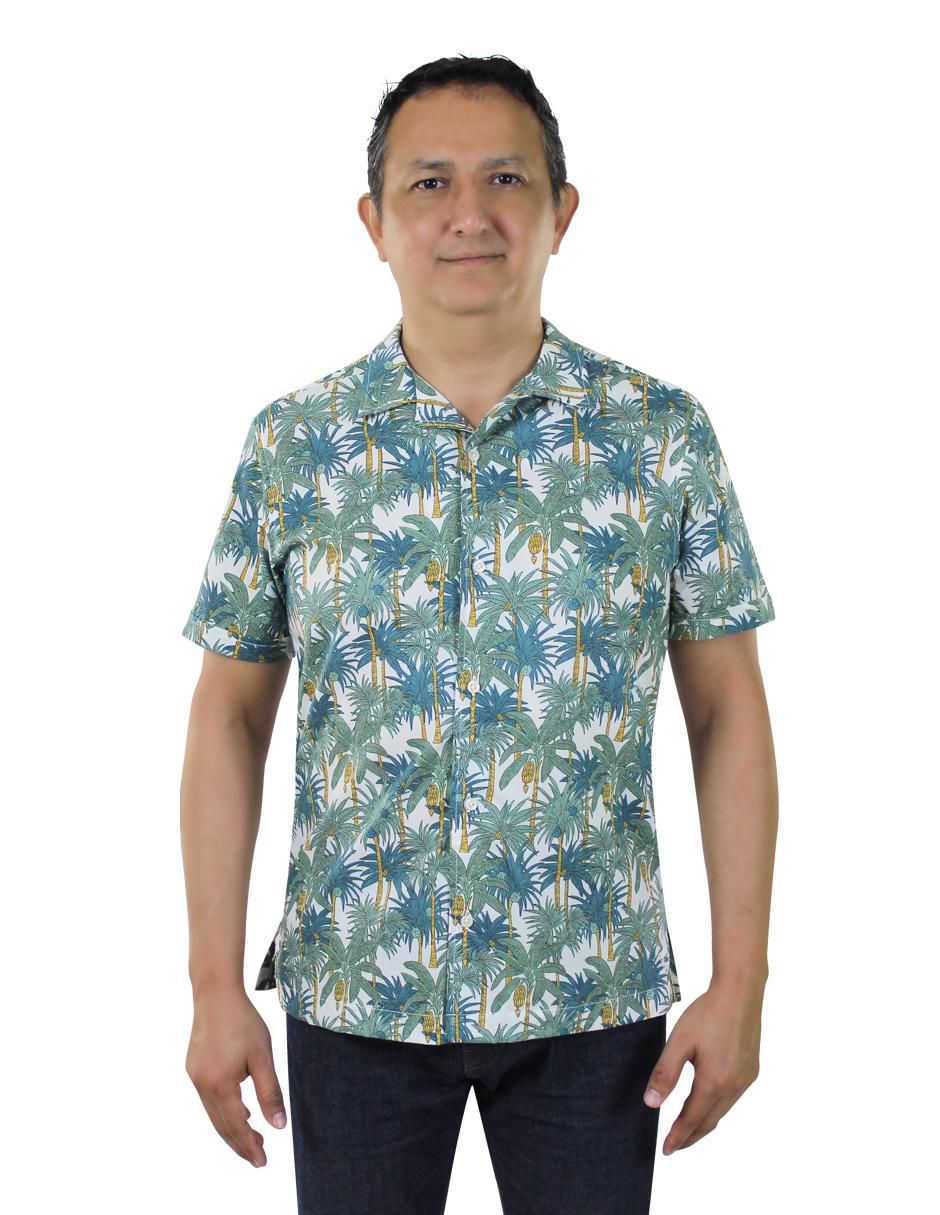 Camisa playa de algodón manga corta para hombre Camisa playa de algodón manga corta para hombre