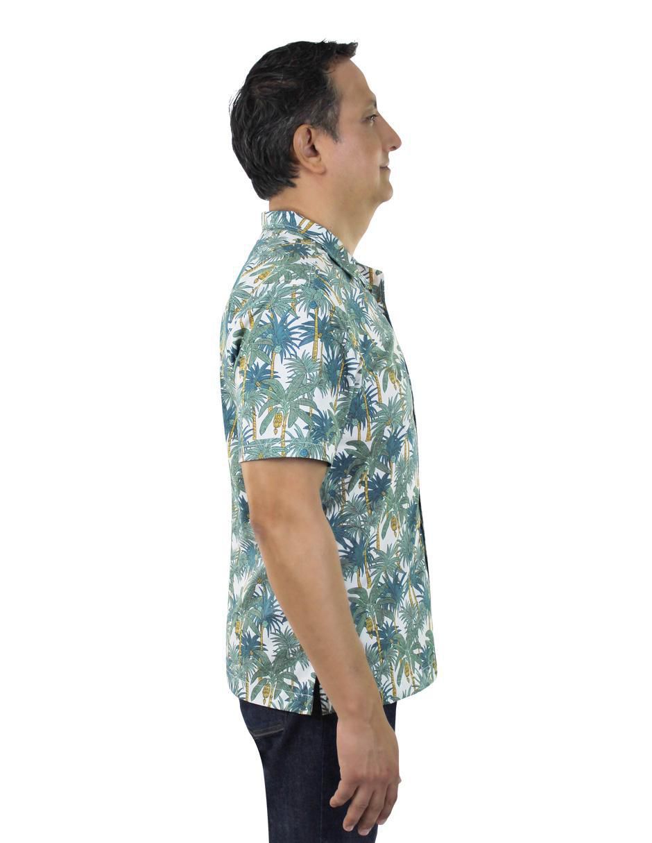 Camisa playa de algodón manga corta para hombre 5