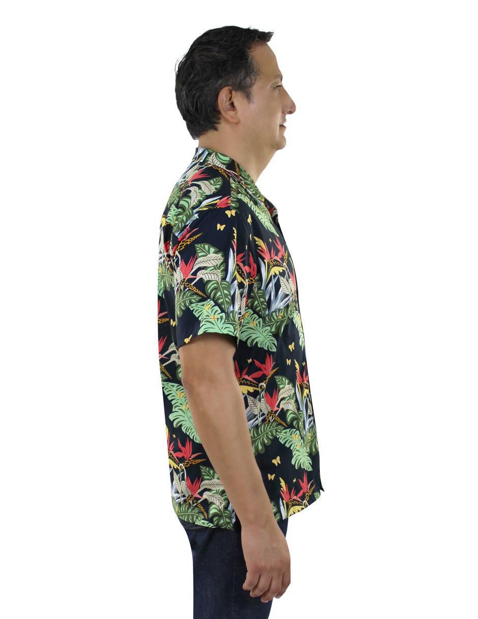 Camisa playa de algodón manga corta para hombre 5