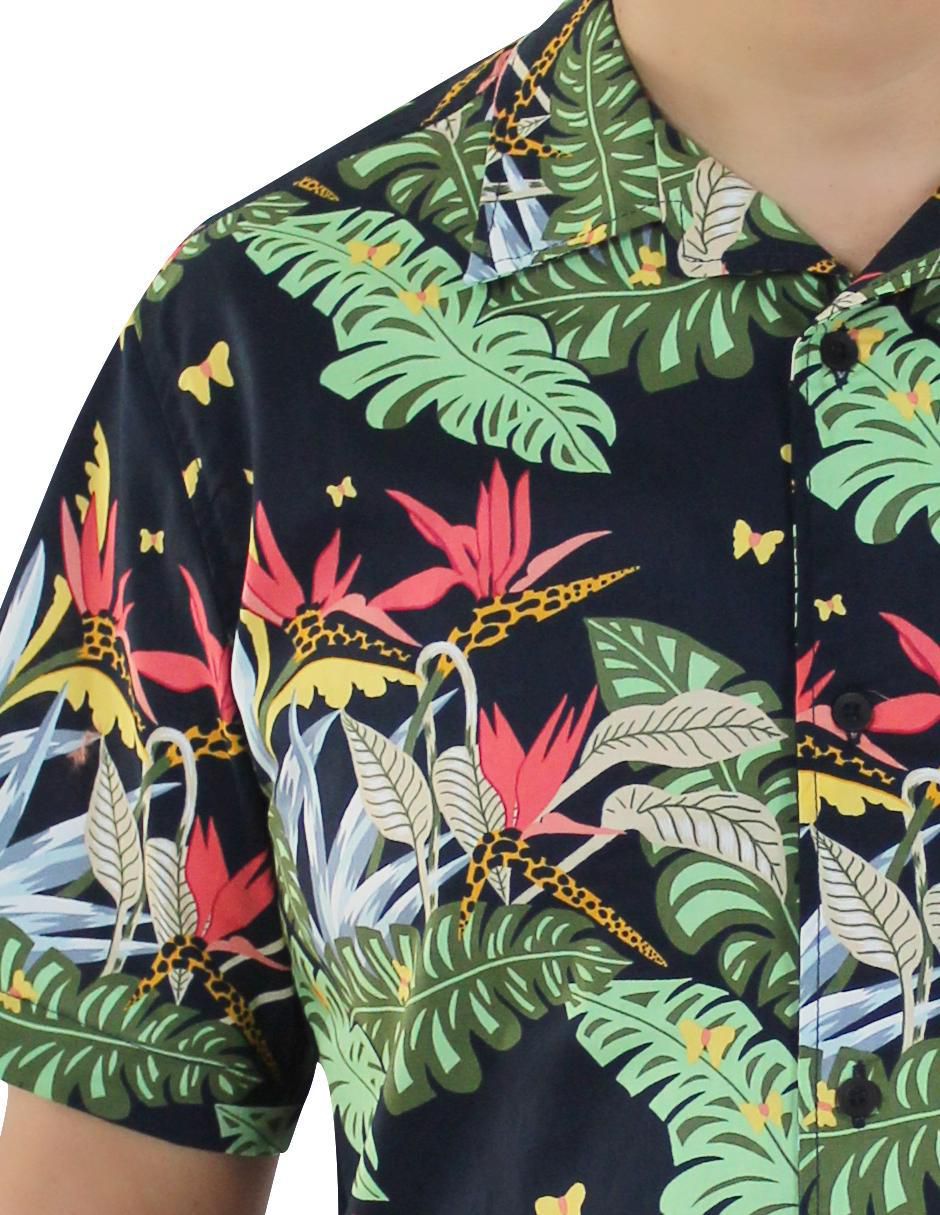 Camisa playa de algodón manga corta para hombre 8