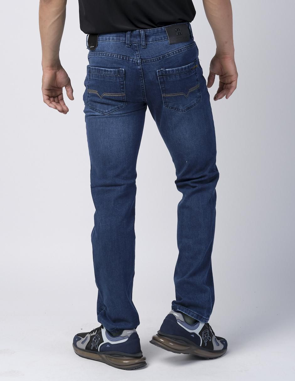 Jeans slim Moderno lavado obscuro para hombre