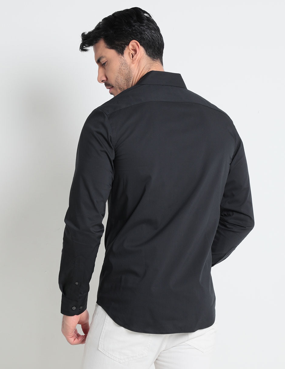 Camisa casual de algodón manga larga para hombre 4