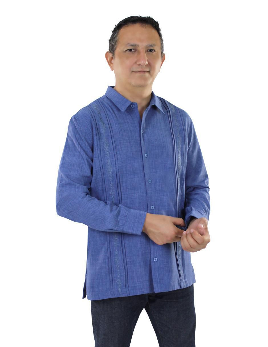 Guayabera manga larga para hombre 2
