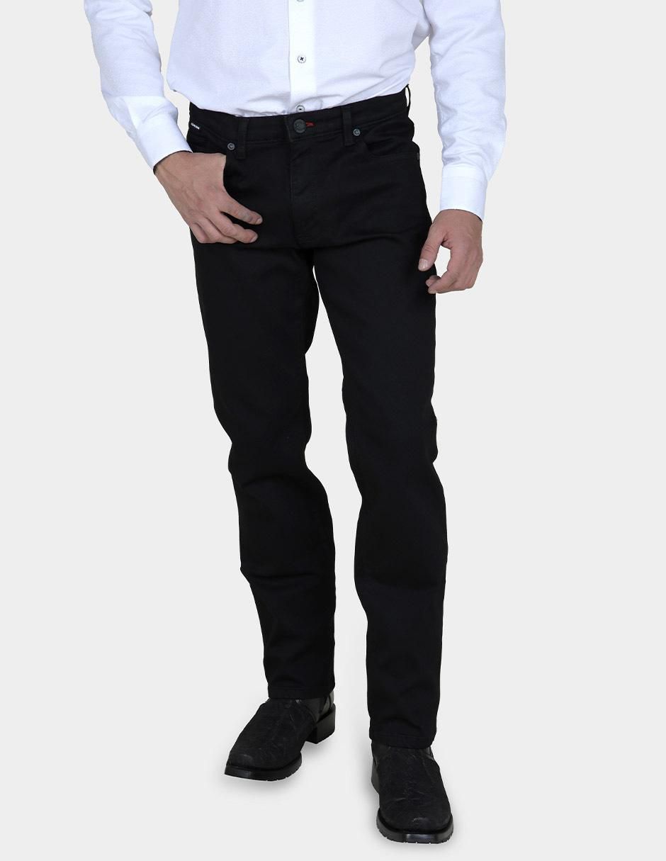 Jeans straight lavado obscuro para hombre 1