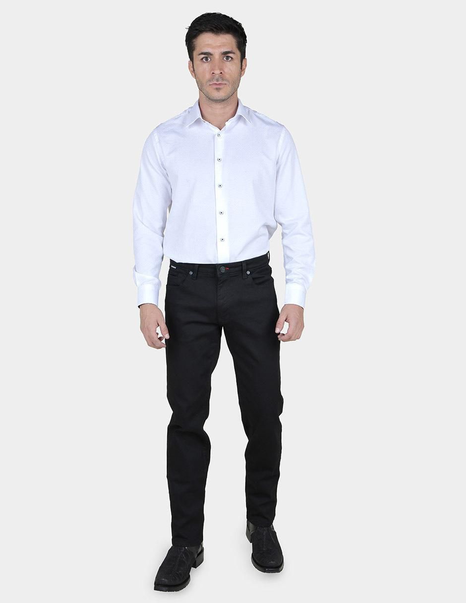 Jeans straight lavado obscuro para hombre 7