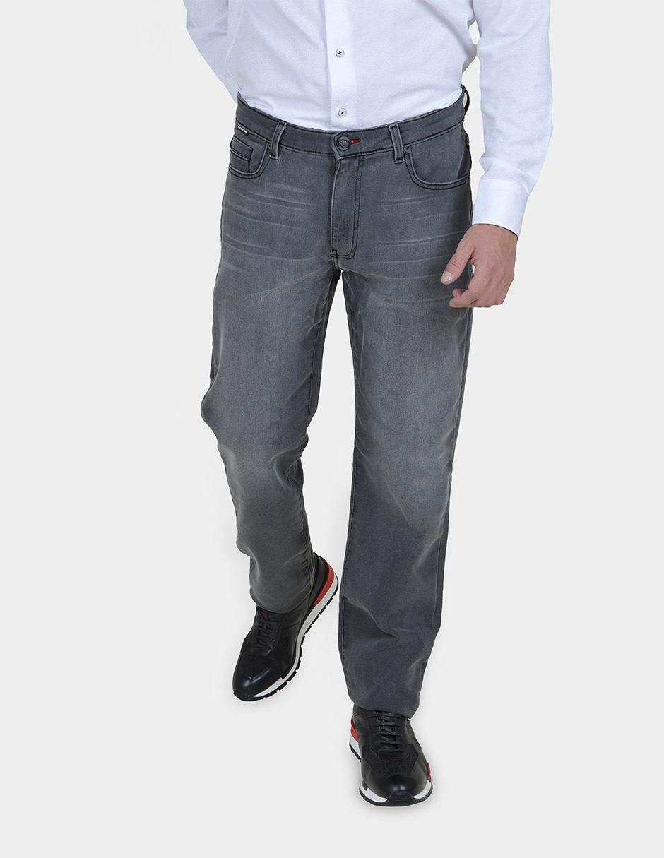 Jeans slim lavado claro para hombre 1