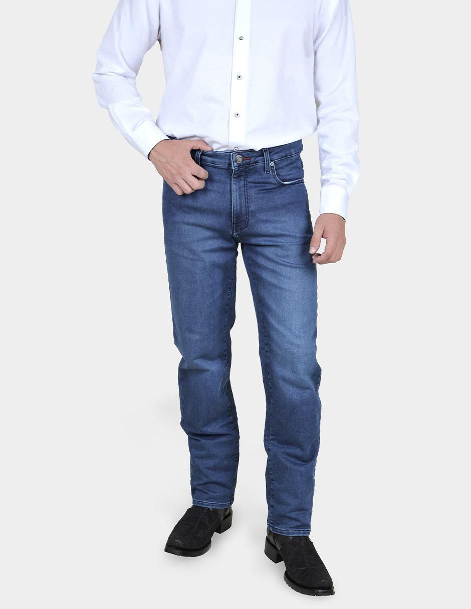 Jeans slim lavado obscuro para hombre 1