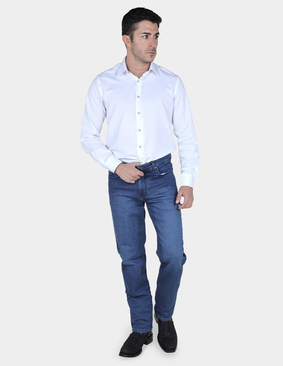 Jeans slim lavado obscuro para hombre 8