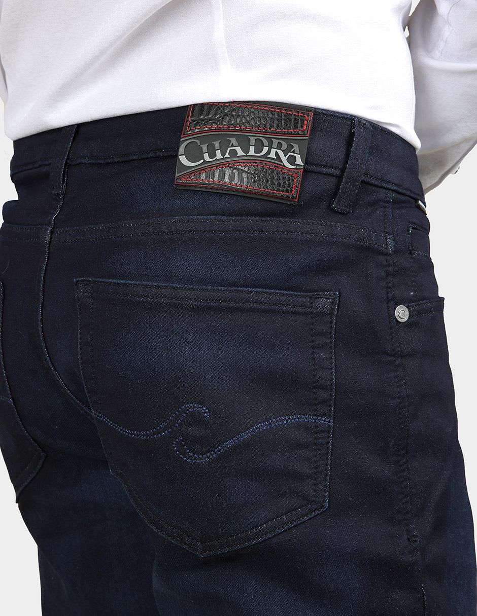 Jeans straight lavado obscuro para hombre 9