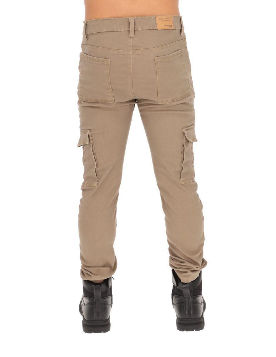 Pantalón cargo slim de algodón para hombre 6