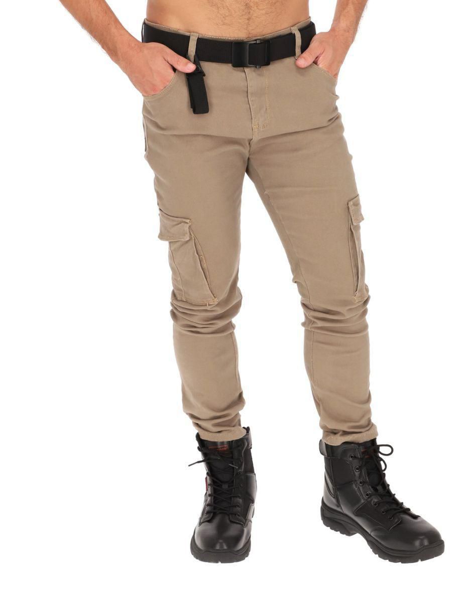 Pantalón cargo slim de algodón para hombre 5