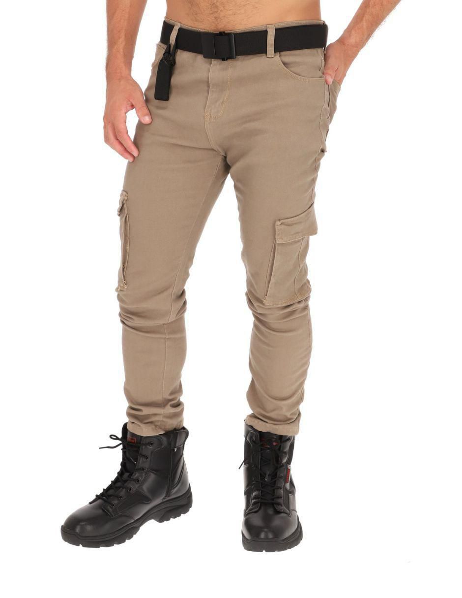 Pantalón cargo slim de algodón para hombre 2