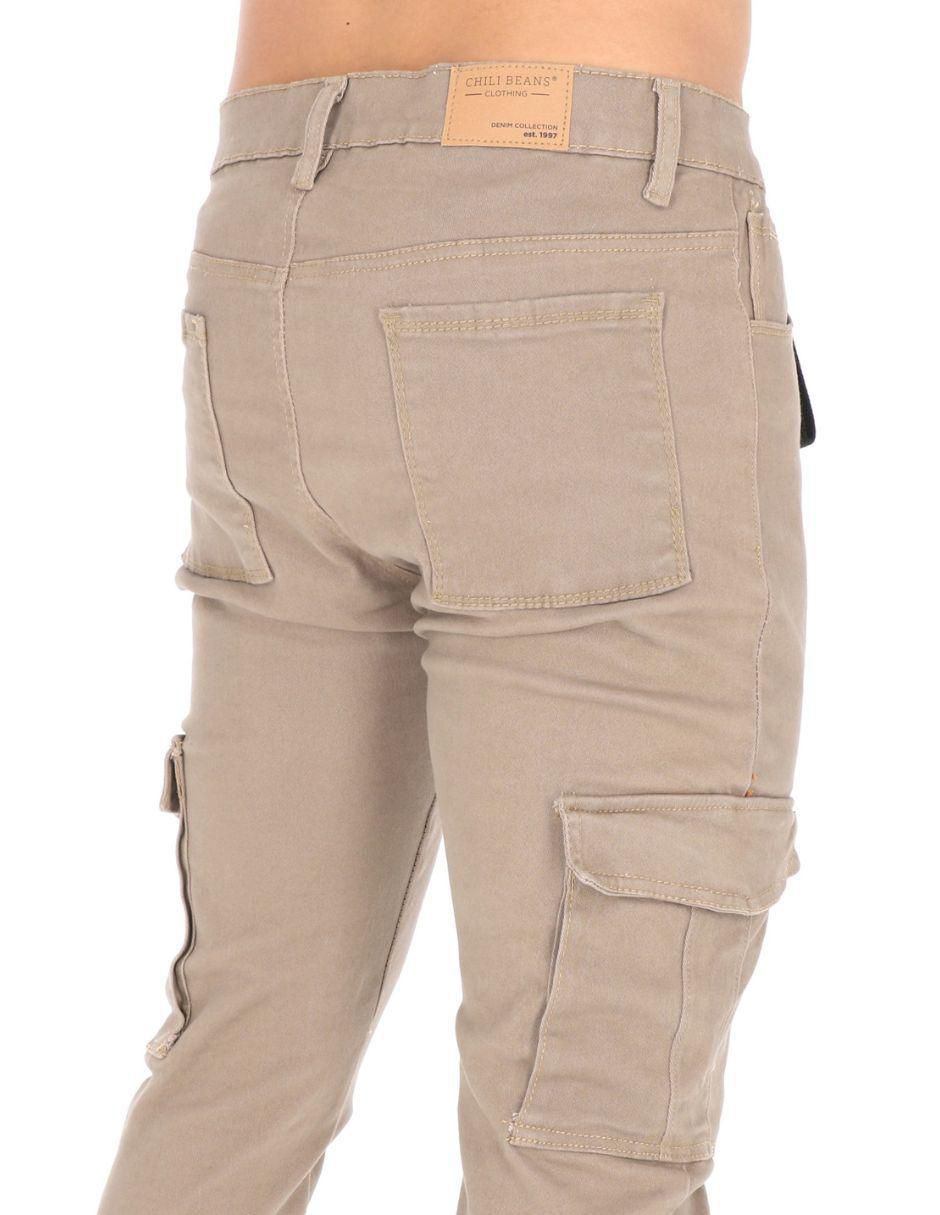 Pantalón cargo slim de algodón para hombre 4