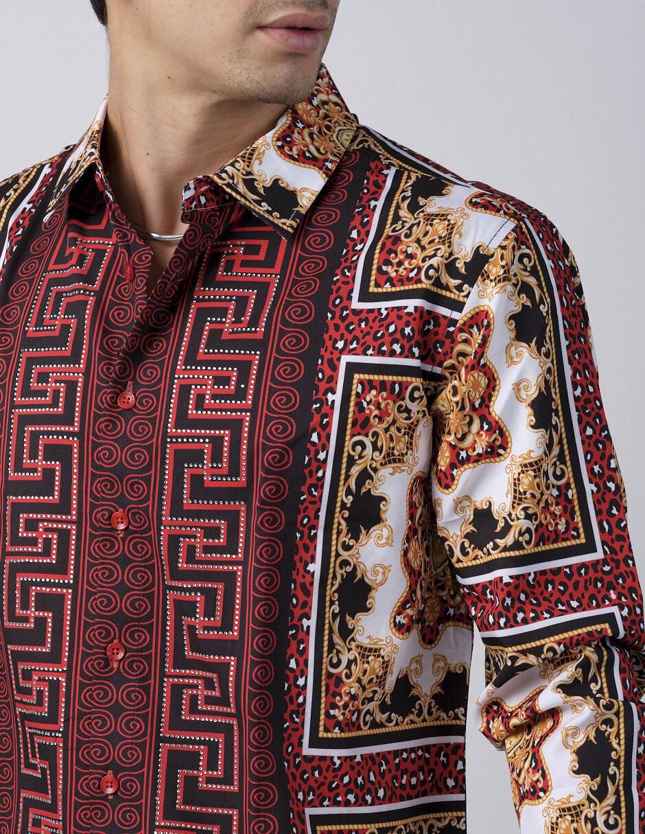 Camisa casual manga larga para hombre 4