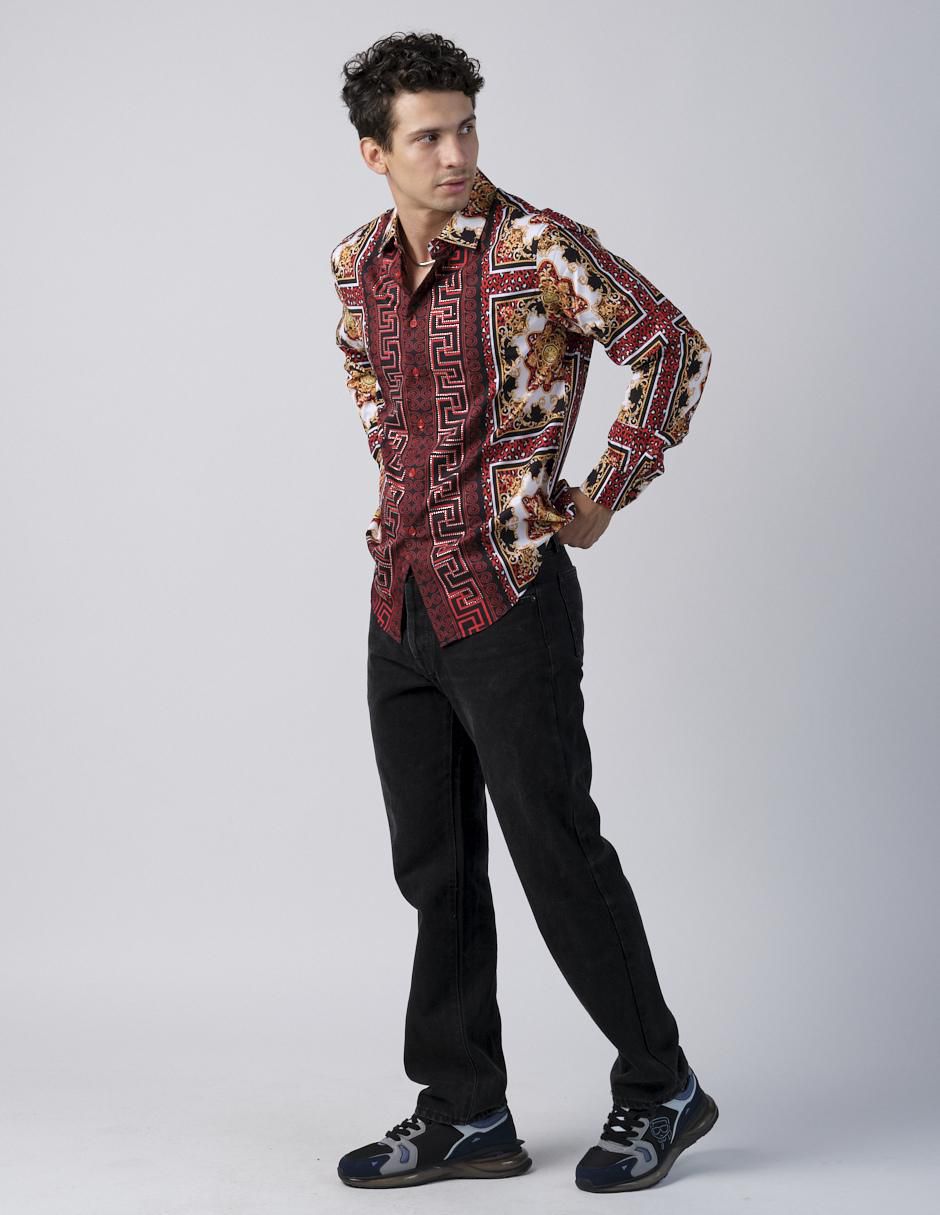 Camisa casual manga larga para hombre 2