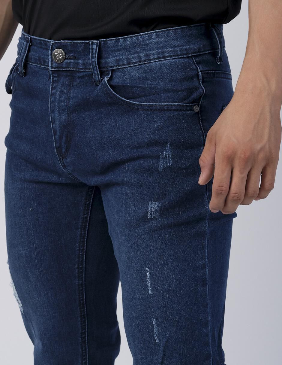 Jeans slim Moderno lavado obscuro para hombre