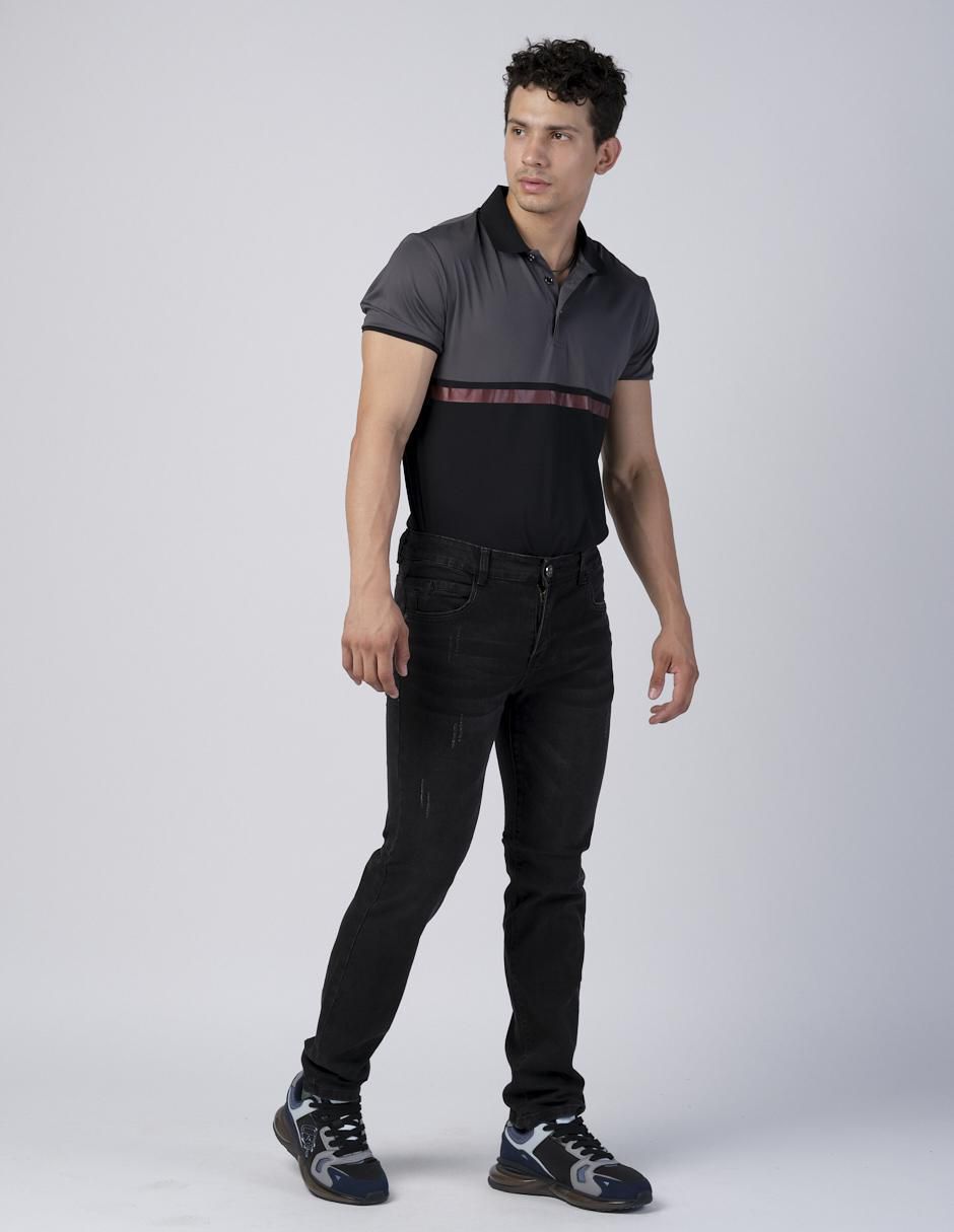Jeans slim Moderno lavado obscuro para hombre