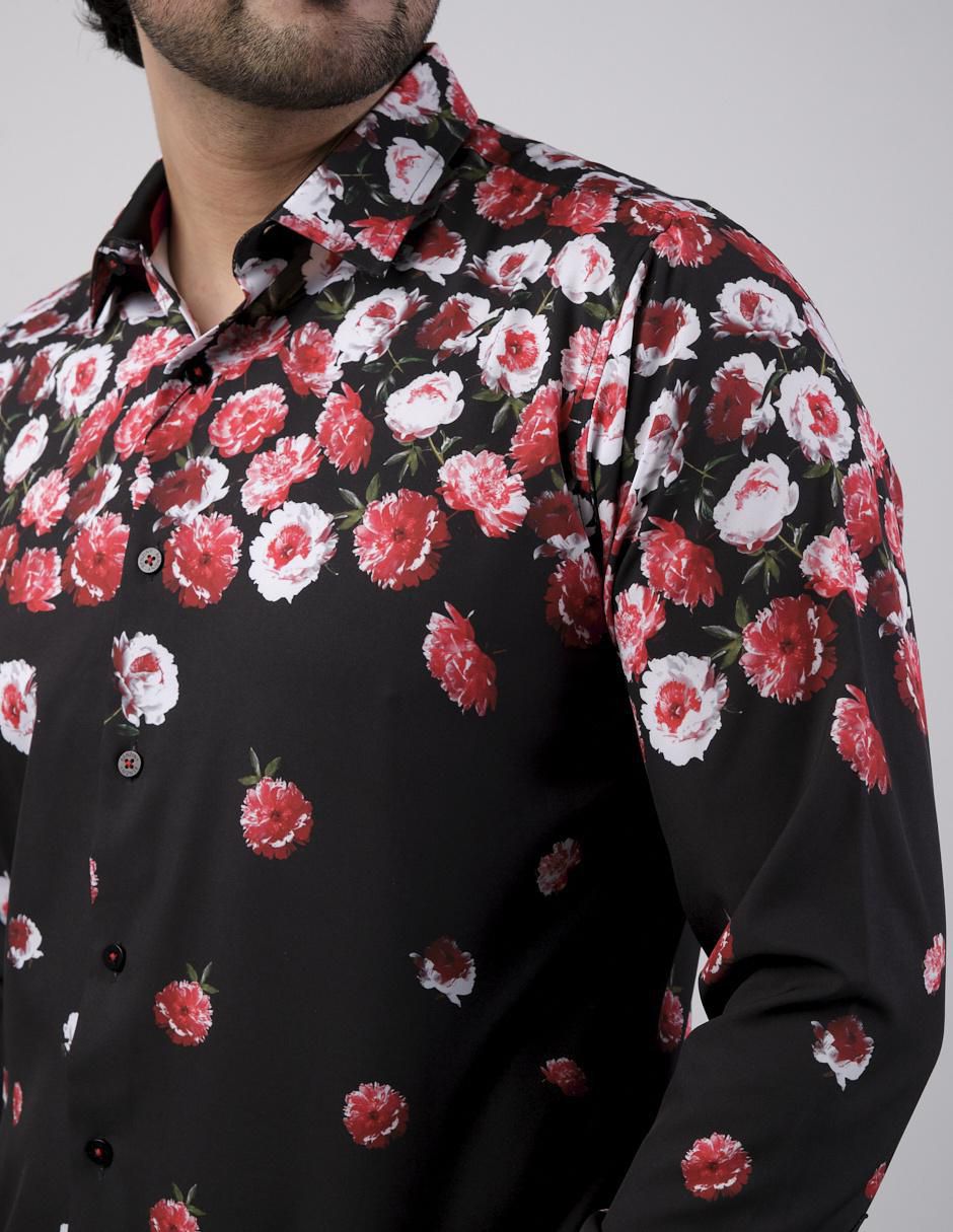 Camisa casual manga larga para hombre