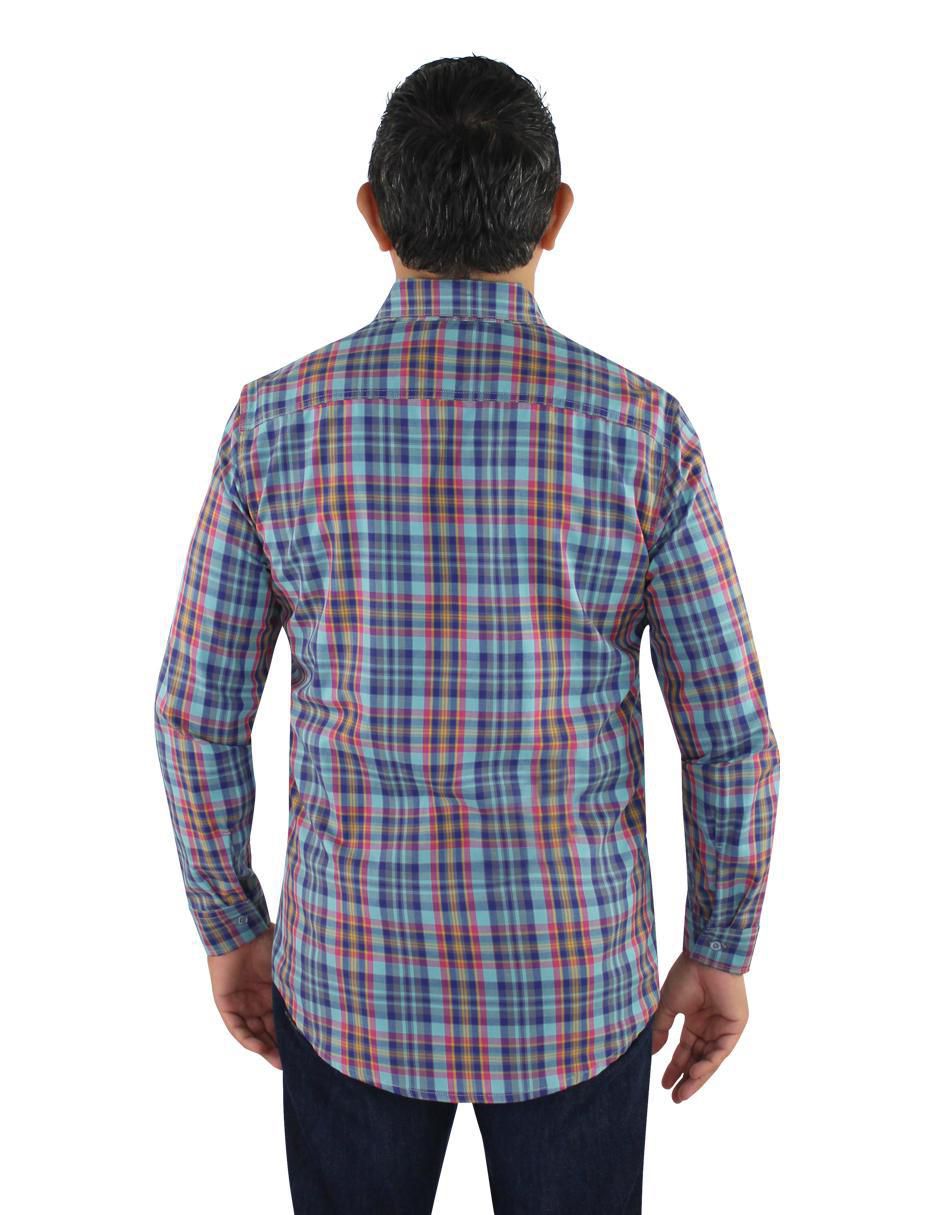 Camisa casual de algodón manga larga para hombre 4