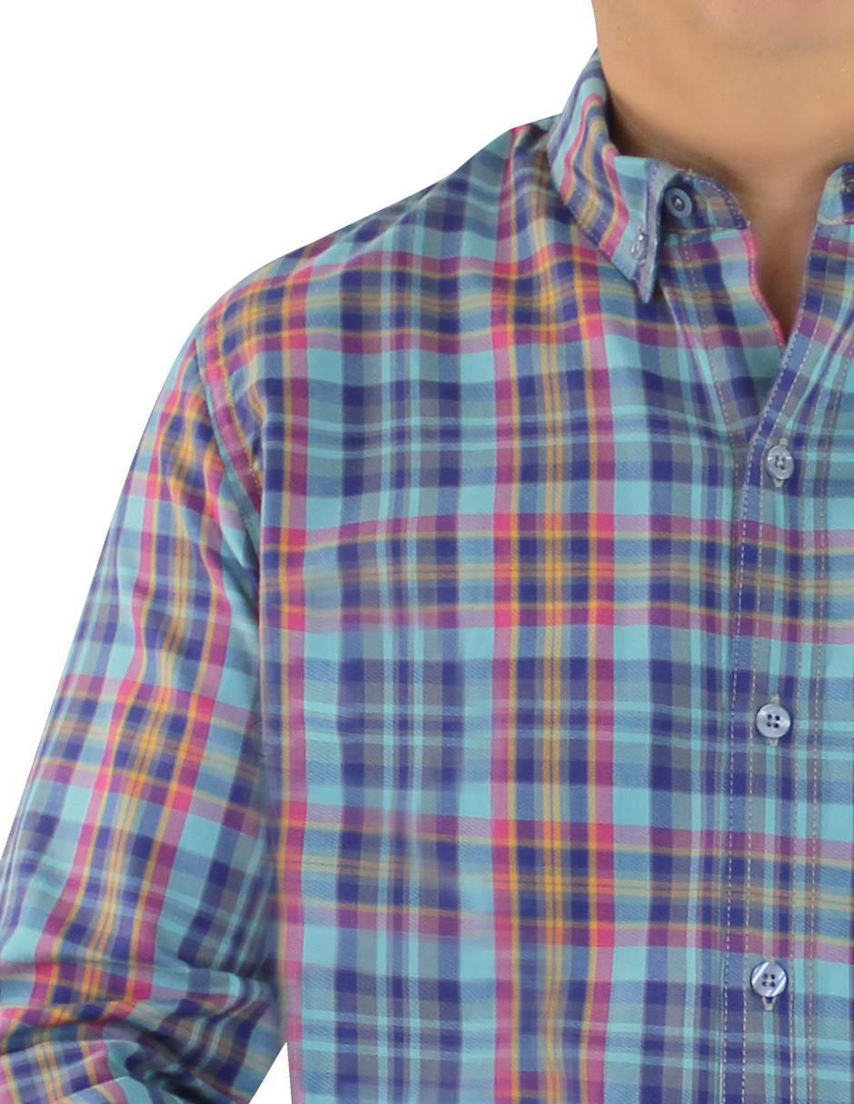 Camisa casual de algodón manga larga para hombre 8