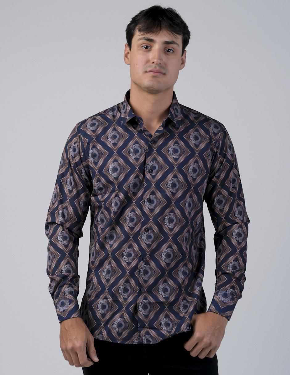 Camisa casual manga larga para hombre