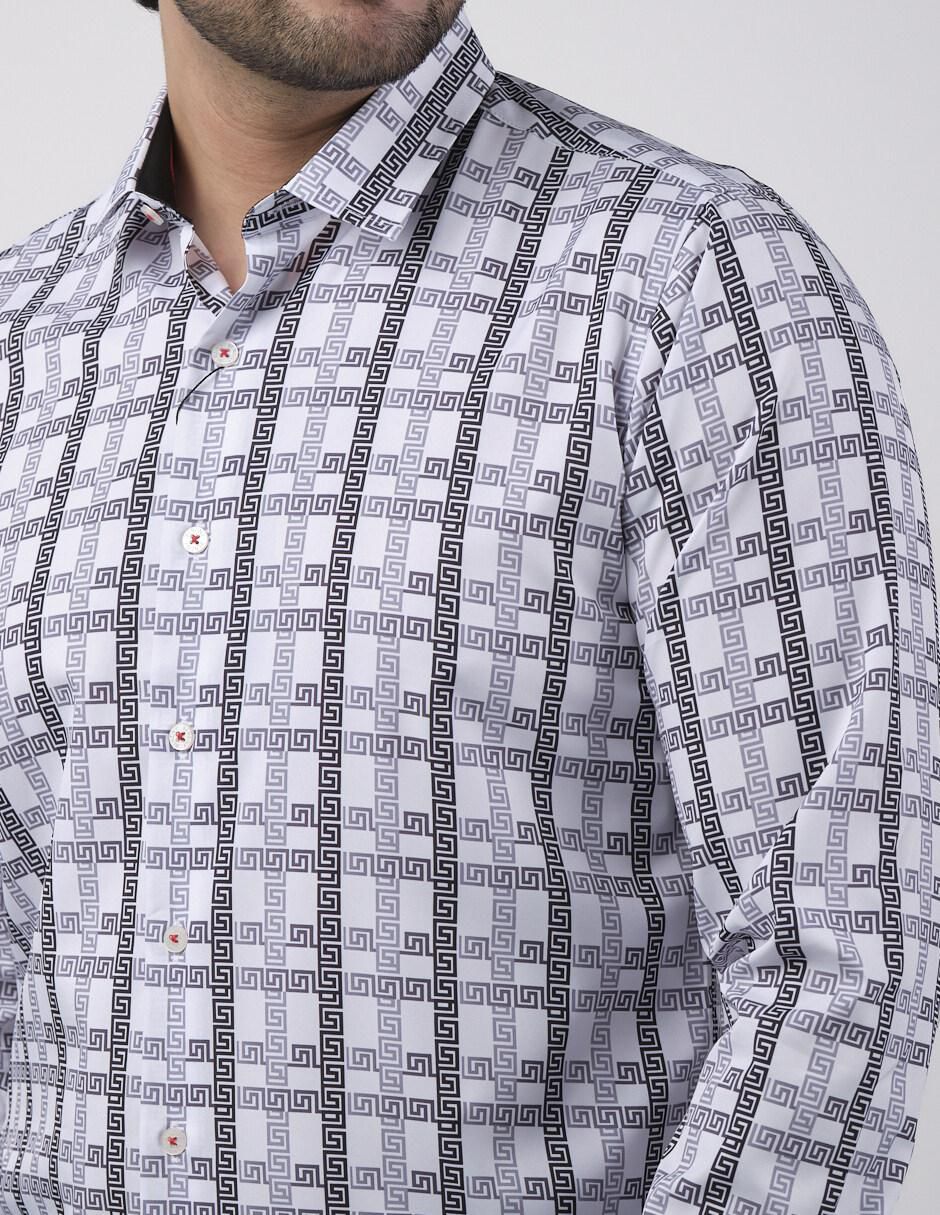 Camisa casual manga larga para hombre 4