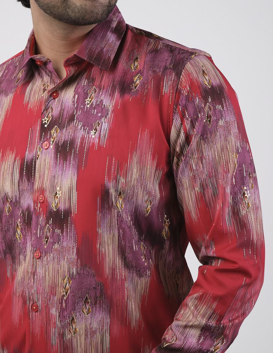 Camisa casual manga larga para hombre 4