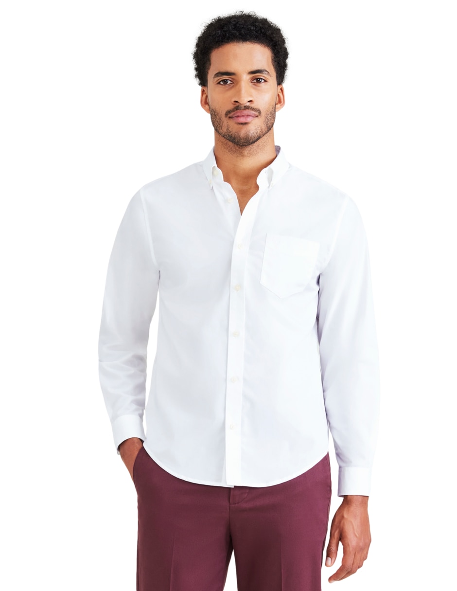 Camisa casual de algodón manga larga para hombre Camisa casual de algodón manga larga para hombre
