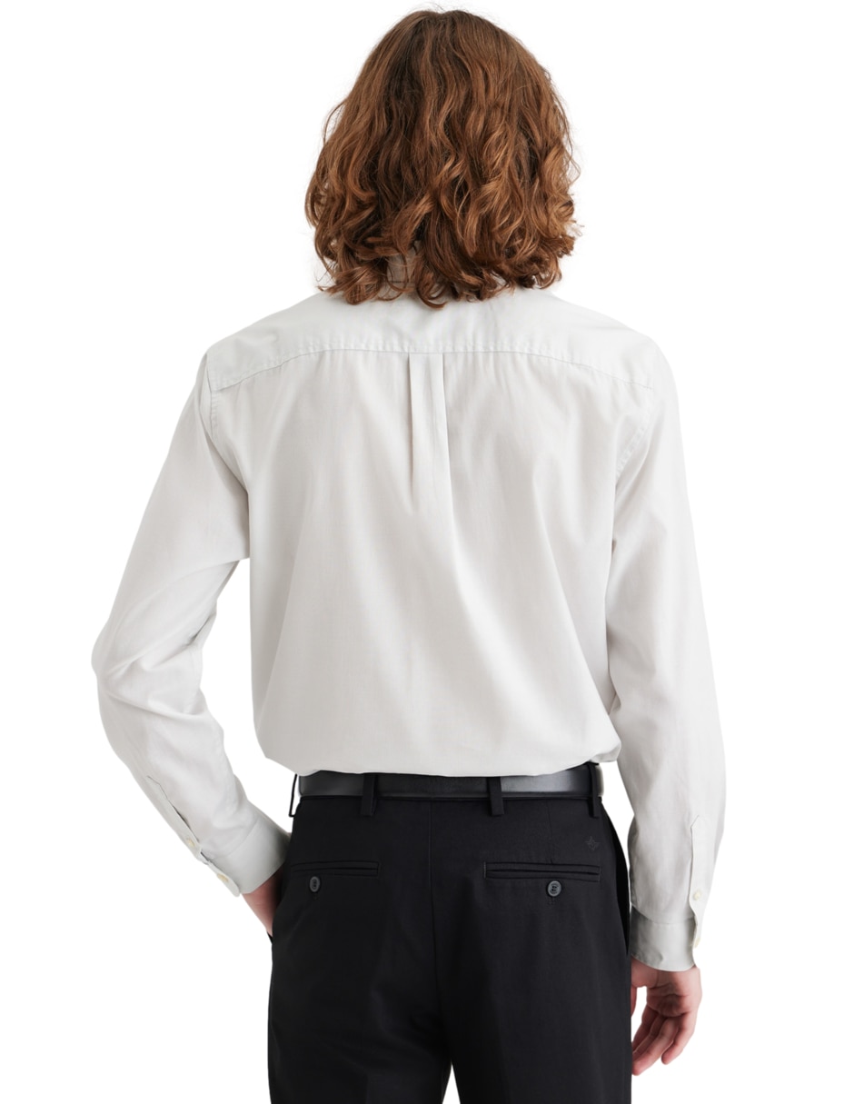 Camisa casual Dockers de algodón manga larga para hombre