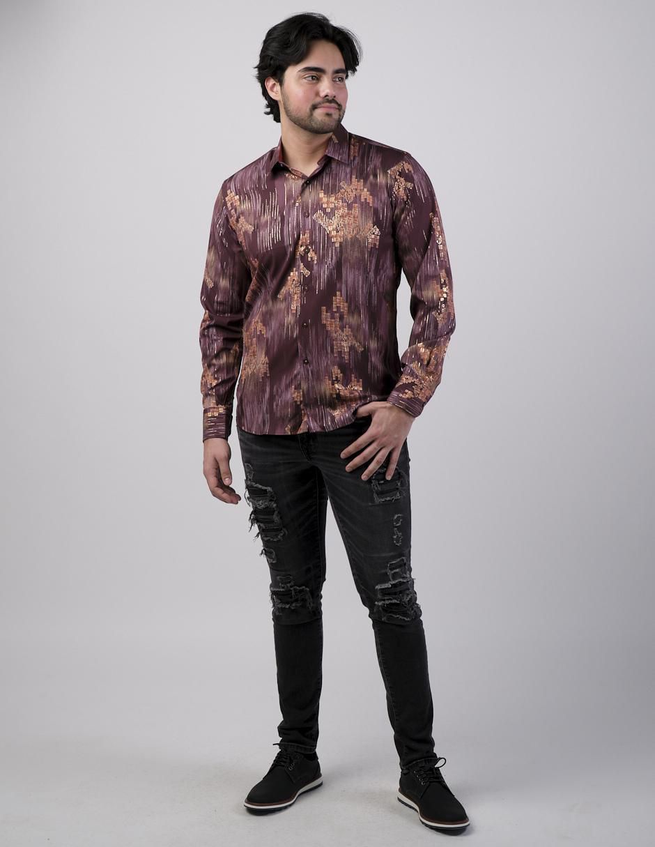 Camisa casual manga larga para hombre 2