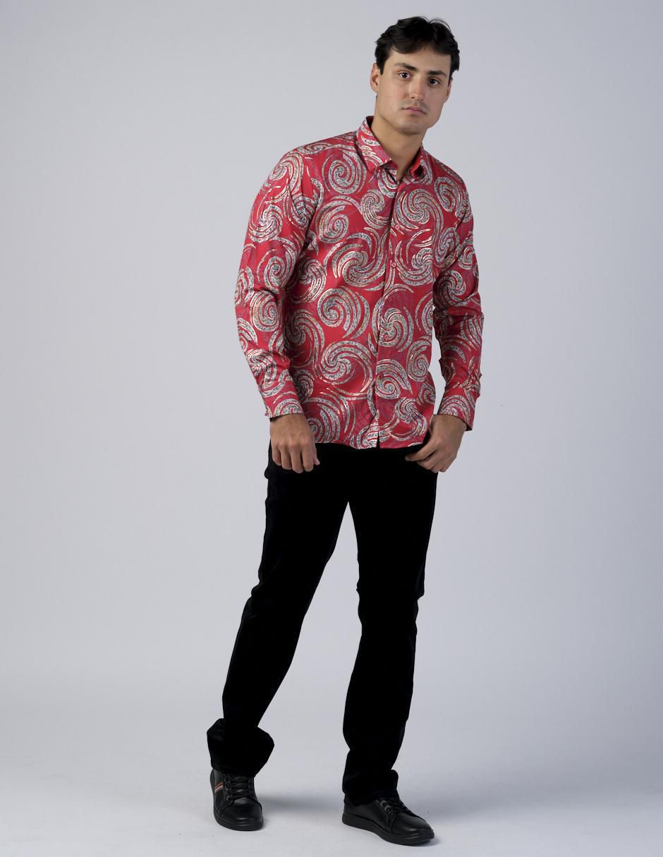 Camisa casual manga larga para hombre 4