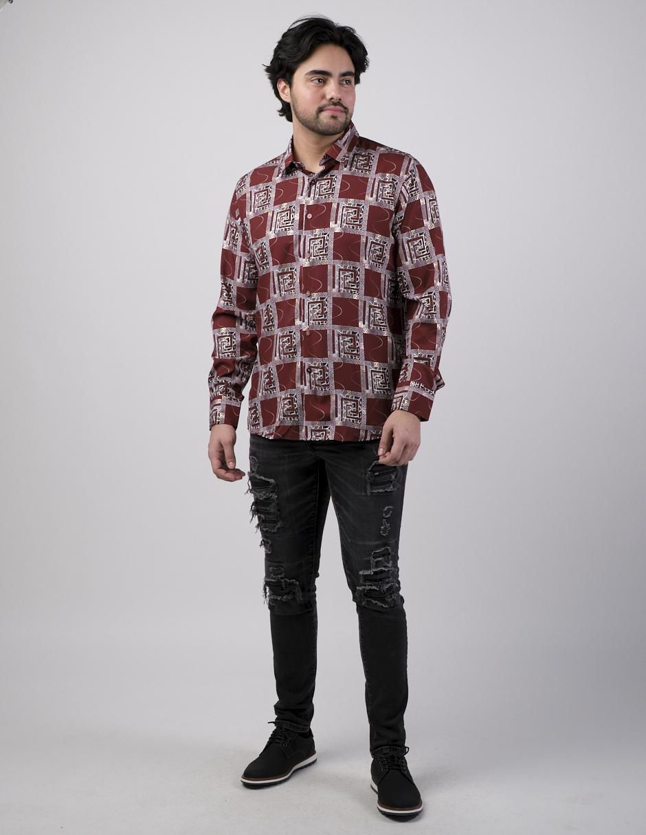 Camisa casual manga larga para hombre 2