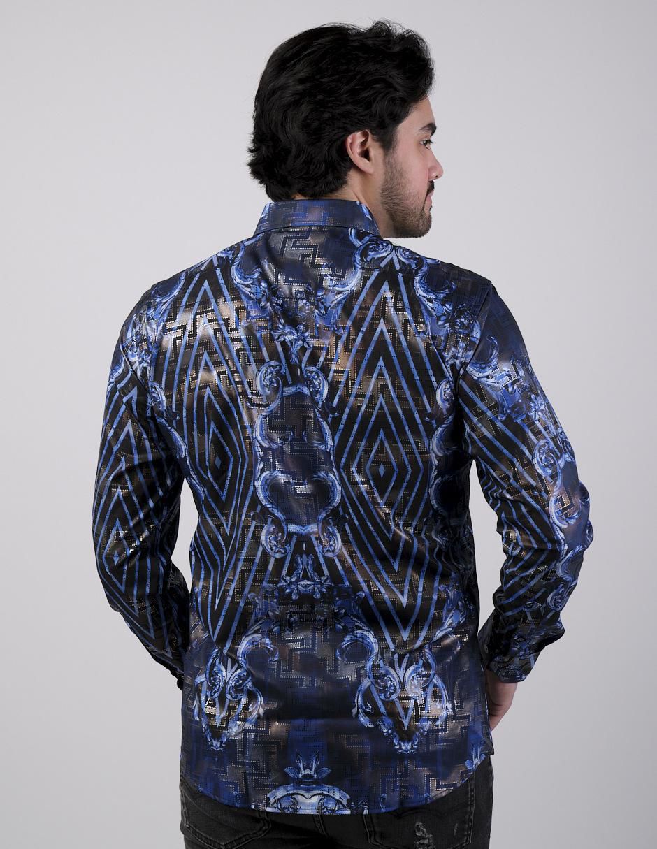 Camisa casual manga larga para hombre 2
