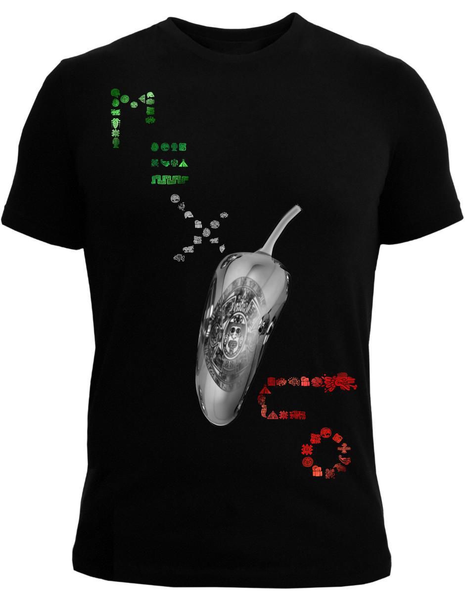 Playera México Azteca Maya Prehispánico cuello redondo para hombre 3