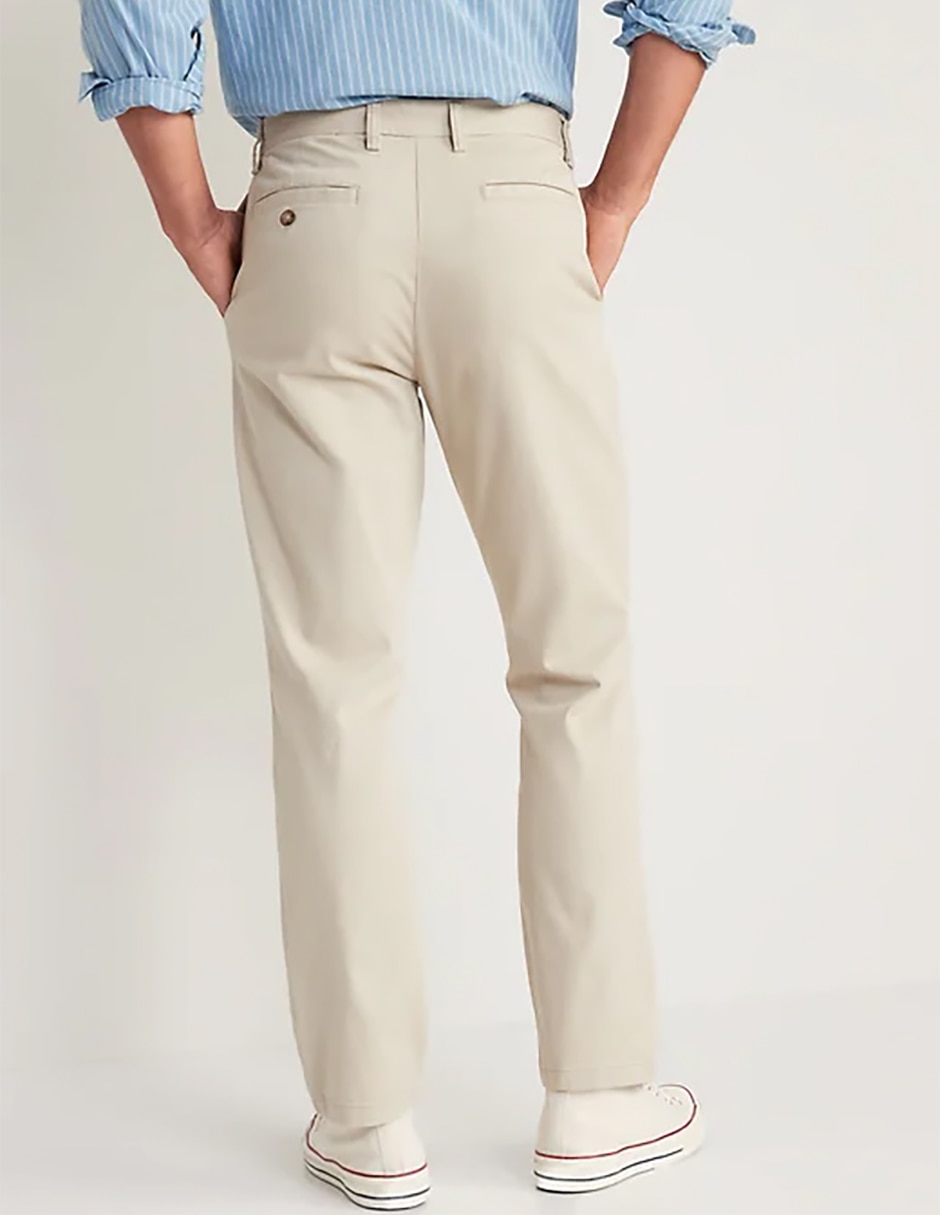 Pantalón casual chino recto de algodón para hombre 4
