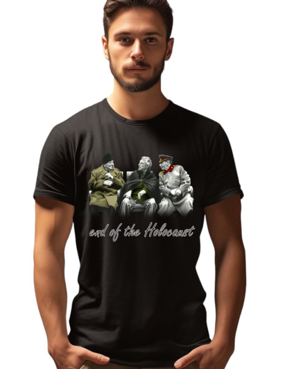 Playera Roosevelt Churchill Stalin Anti Nazi Hitler cuello redondo para hombre Playera Roosevelt Churchill Stalin Anti Nazi Hitler cuello redondo para hombre