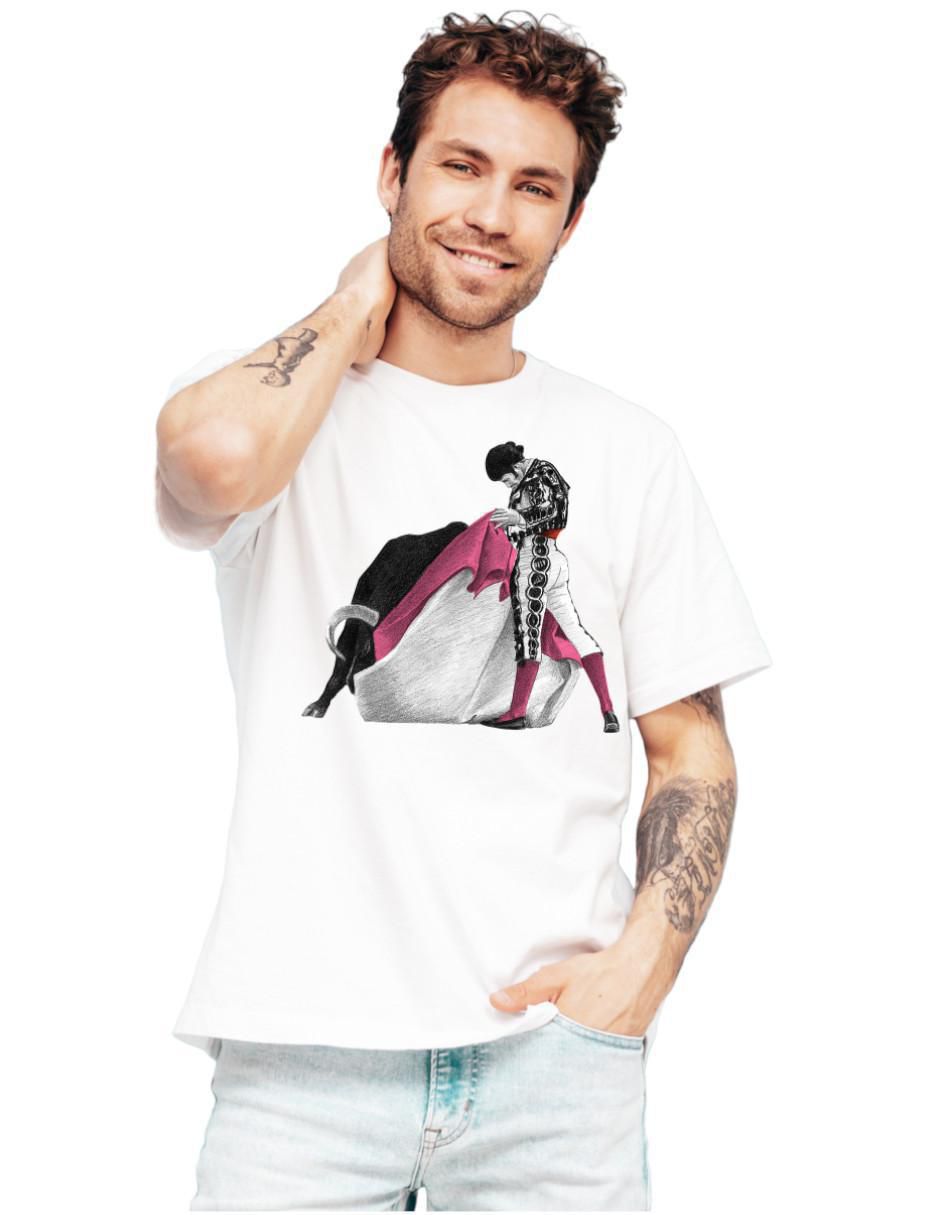 Playera Marëvnyk Taurina Fiesta Brava Toros Verónica cuello redondo para hombre