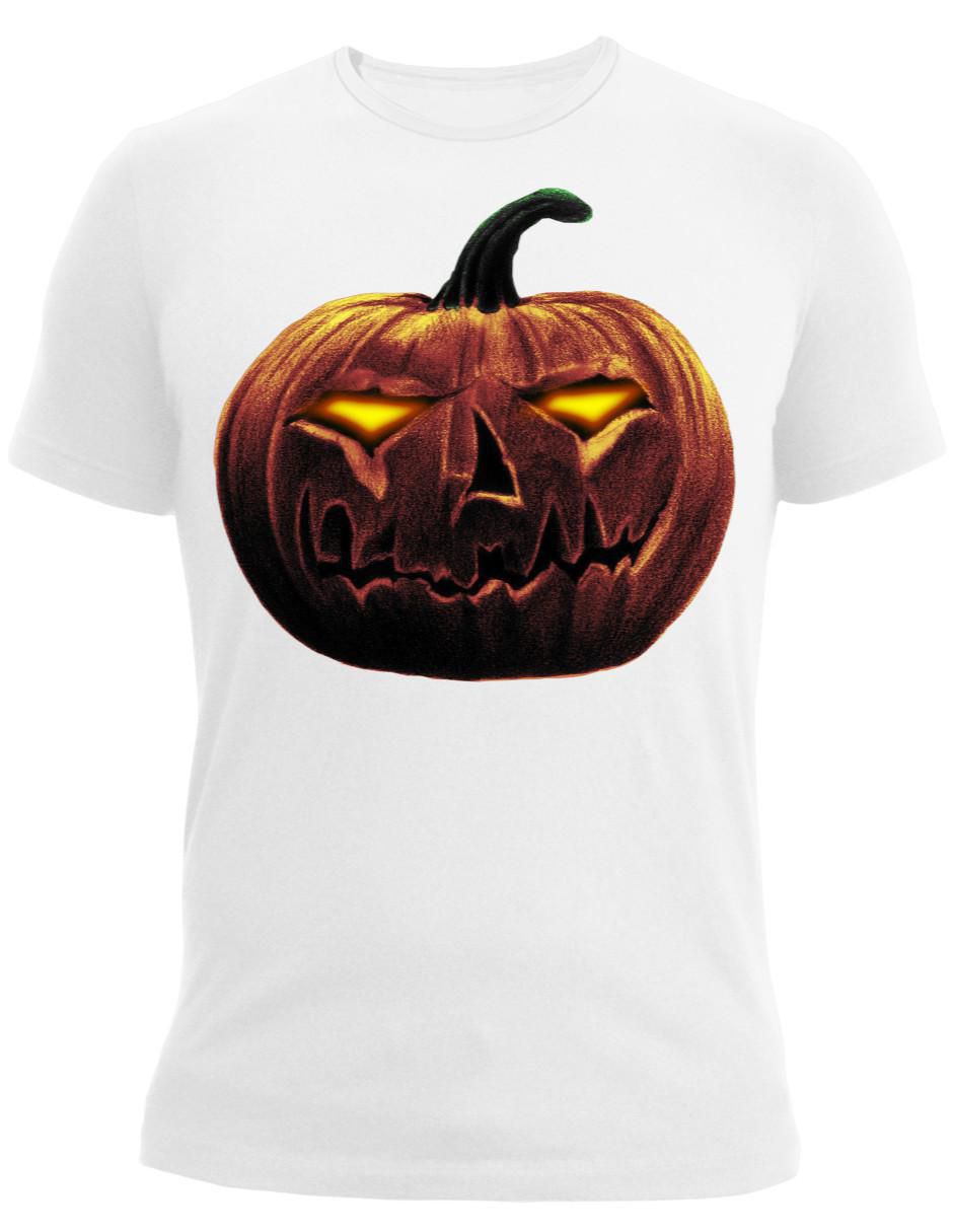 Playera Halloween Calabaza Día De Muertos Terror cuello redondo unisex 3