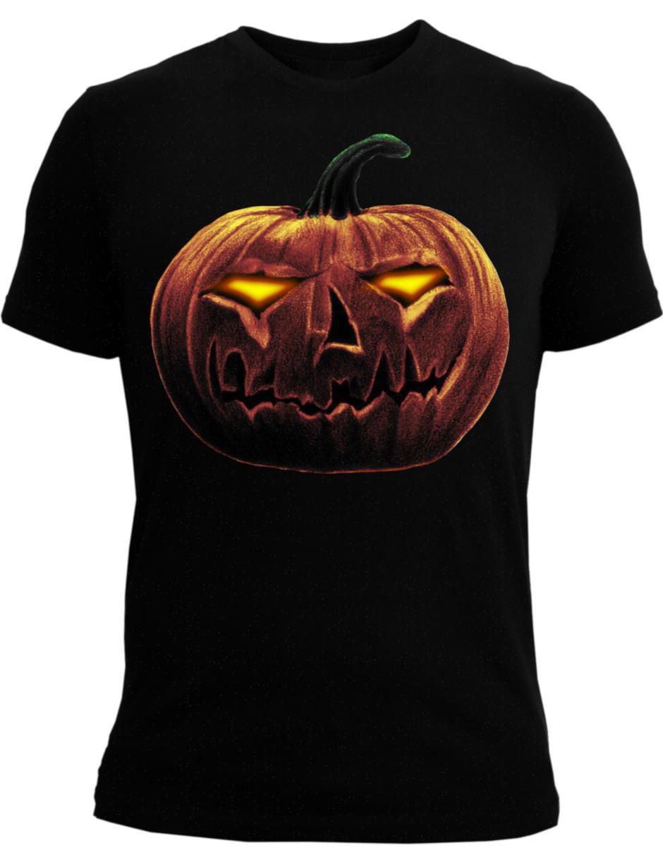 Playera Marëvnyk Halloween Calabaza Día de Muertos Terror cuello redondo para hombre