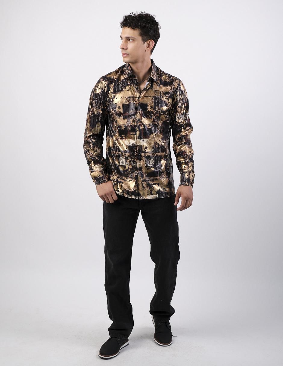 Camisa casual de algodón manga larga para hombre 4