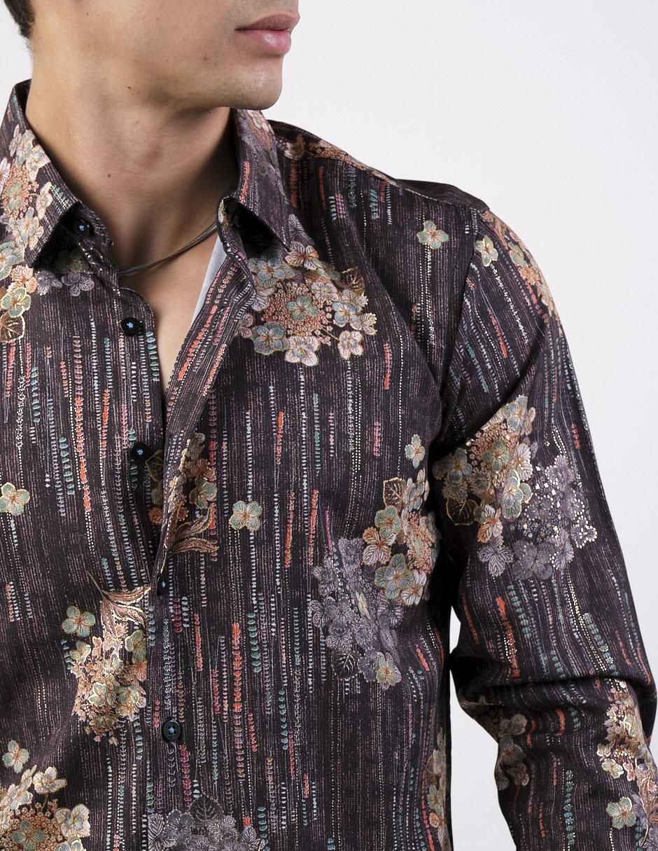 Camisa casual de algodón manga larga para hombre 4