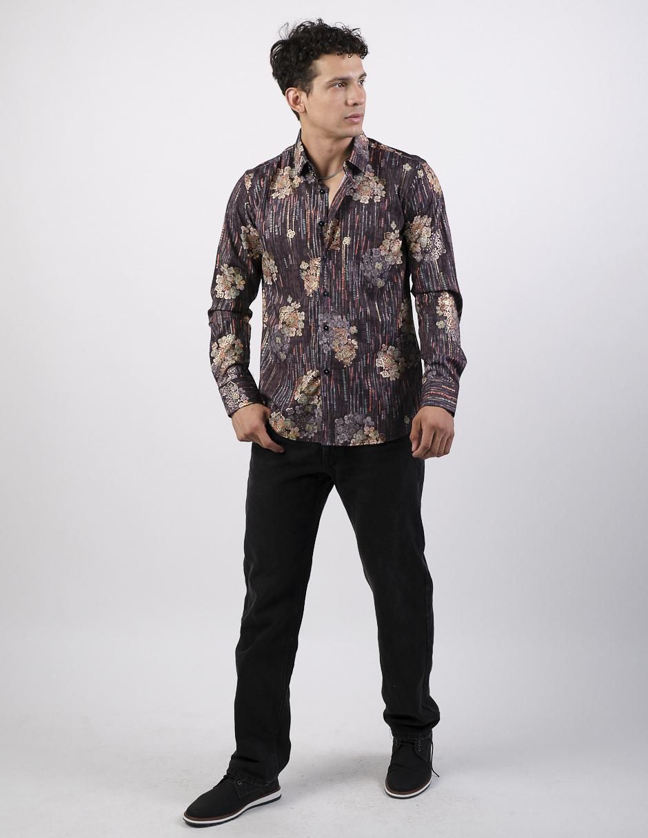 Camisa casual de algodón manga larga para hombre 3