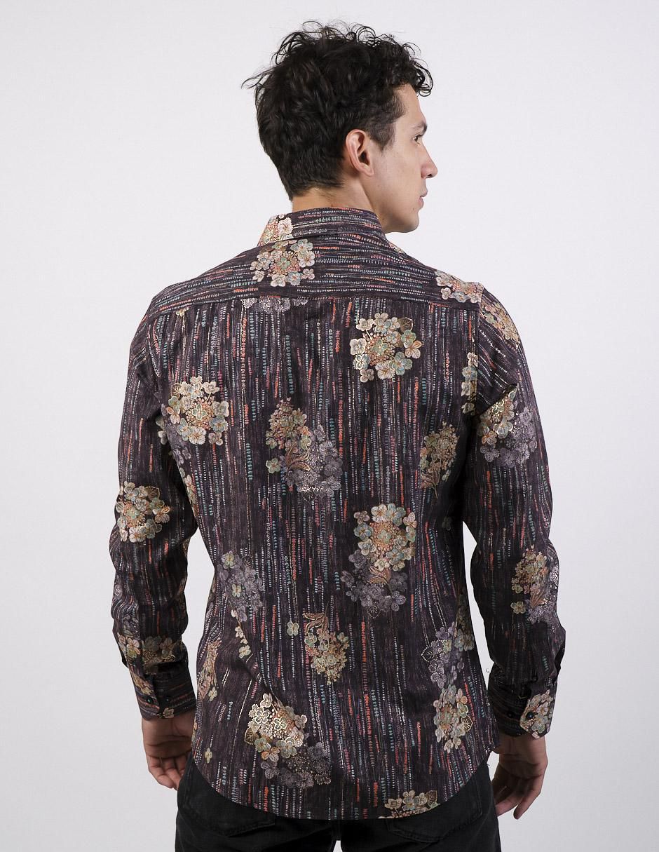 Camisa casual de algodón manga larga para hombre 2