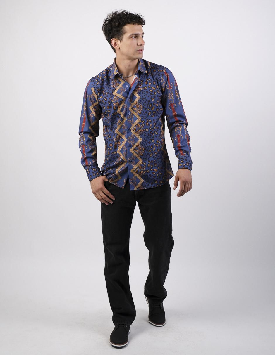 Camisa casual de algodón manga larga para hombre 3