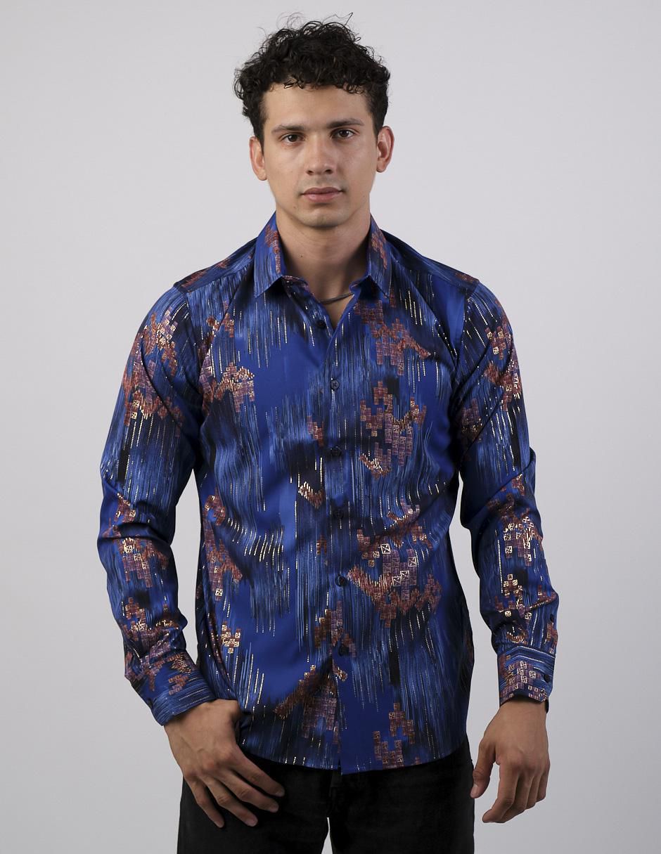 Camisa casual de algodón manga larga para hombre Camisa casual de algodón manga larga para hombre
